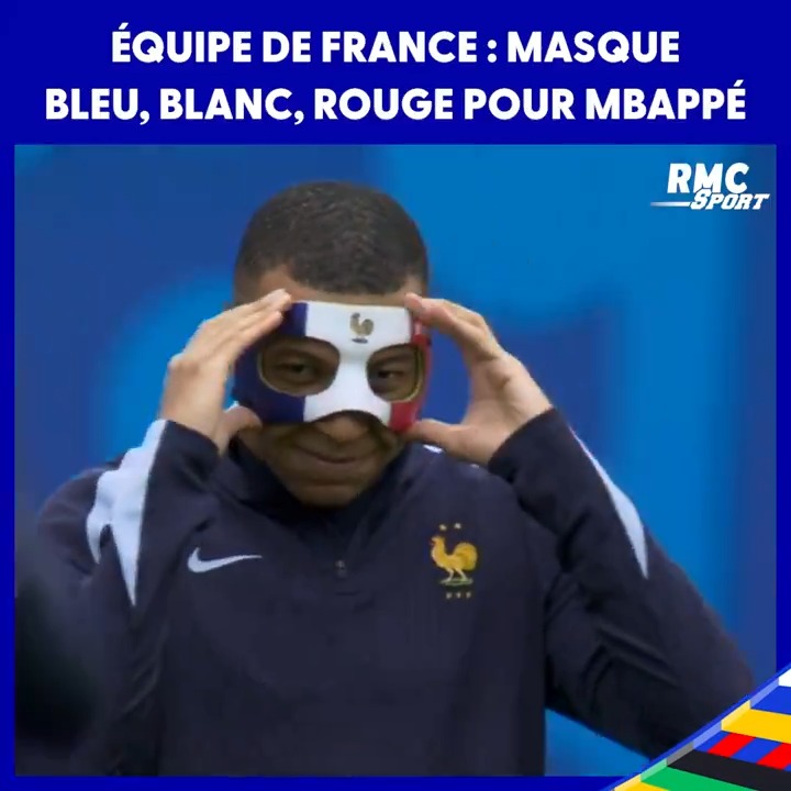 On en pense quoi de ce nouveau masque de Kylian Mbappé ? 🇫🇷🎭 🎥 RMC Sport