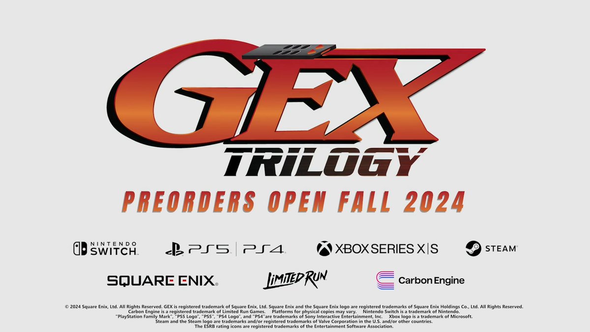 The man. The myth. The gecko. Gex is back in Gex Trilogy. Don't change that channel because Gex is airing later this year! Stay tuned for more info!