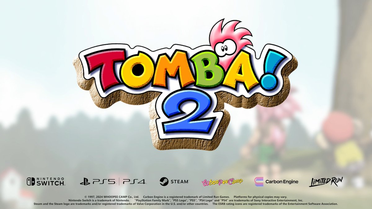 We've got an important message from the creator of Tomba! Tokuro Fujiwara—Tomba 2: The Evil Swine Return will also receive a Carbon Engine remaster! We'll have more news to share about Tomba 2 in 2025!