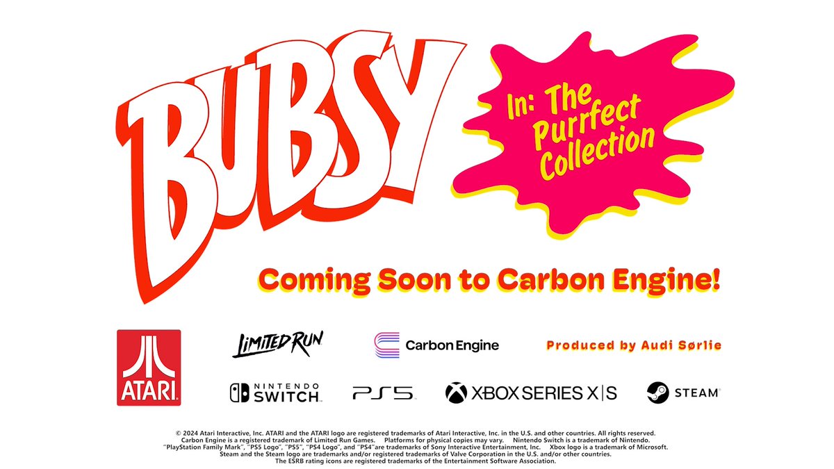 *sigh* Were you expecting someone else? That's right, Bubsy is back in a Carbon Engine collection of classic capers! Bubsy in: The Purrfect Collection releases digitally and physically in 2025.
