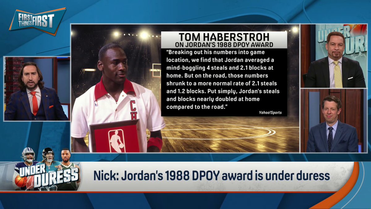 The information Tom Haberstroh uncovered isn’t shocking if you’ve actually watched the games… but it is incredibly damning &amp; does put a GIANT asterisk next to MJ’s DPOY, there’s simply no getting around that.