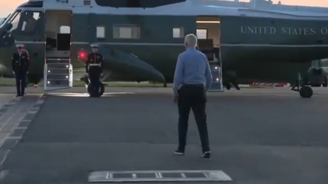 Biden arrives at Camp David, where he'll be holed away — and heavily doped up — ahead of the debate. He has zero public events on his schedule until Thursday.