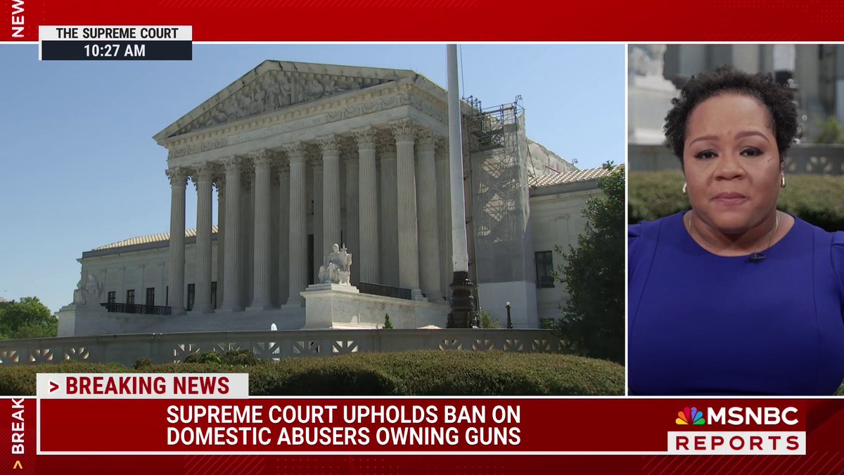 BREAKING: Supreme Court rules 8-1 upholding ban on domestic abusers owning guns.
