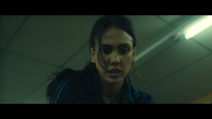 Jessica Alba is so incredibly back. Trigger Warning is now playing
