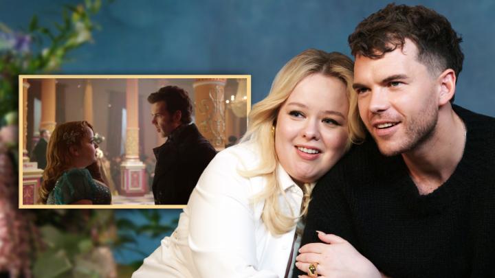 "How lucky I am to stand by your side and soak up even a little bit of your light." Nicola Coughlan and Luke Newton react/cry to Polin's love confession scene.