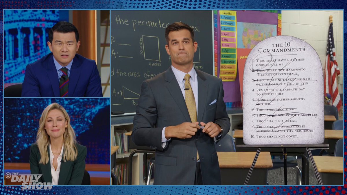 The 10 Commandments are universal, moral principles that the Republican party wants everyone to live by, just like they do (with a few exceptions) Michael Kosta