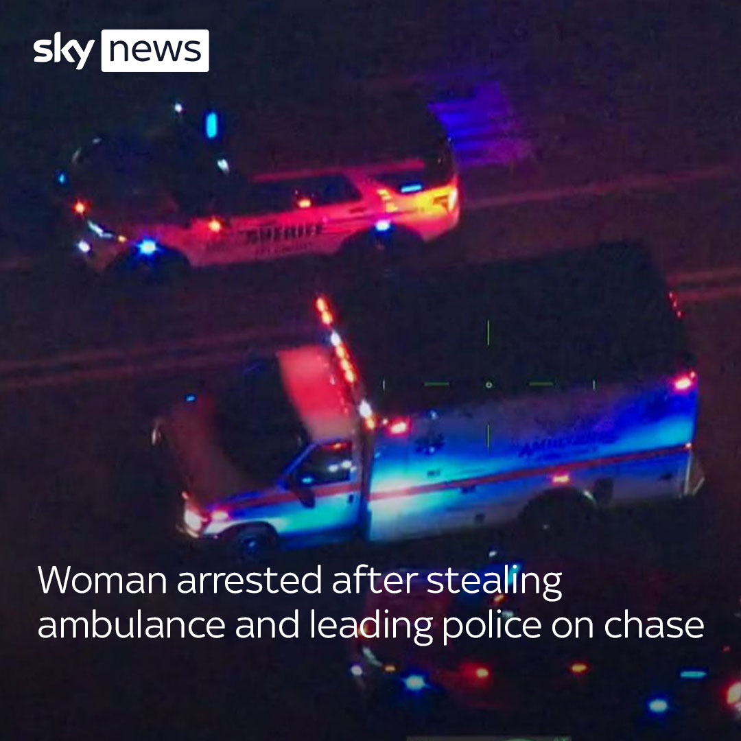 A woman has been arrested in Florida after recklessly driving a stolen ambulance through the streets of Fort Myers. Latest US news ➡️