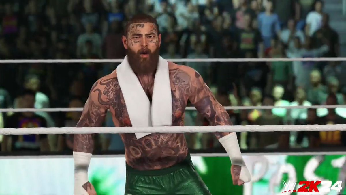 Now headlining: Post Malone 👆 Available 6/26 as part of #WWE2K24's Post Malone &amp; Friends Pack!