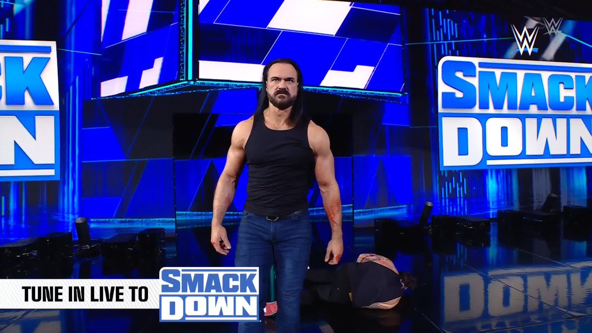 Drew McIntyre just knocked out player/coach! In his own hometown too... 👀 #SmackDown