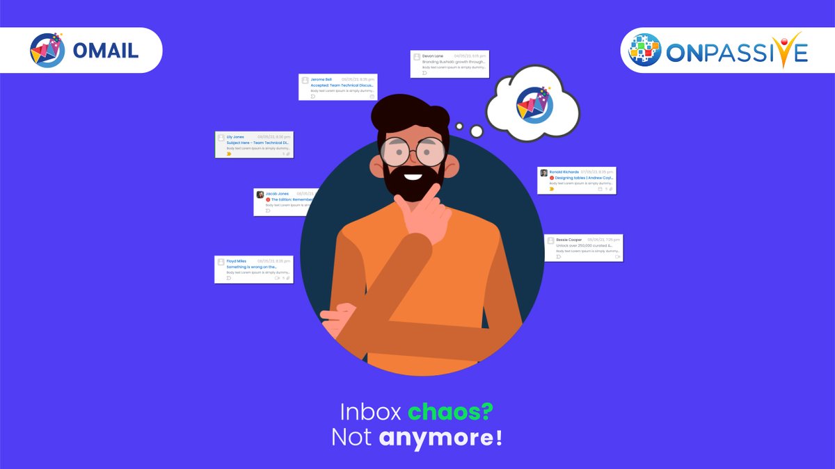 OMAIL helps you delete unwanted emails and achieve professional peace of mind. Register here: #ONPASSIVE #OMAIL #personalizeemail #Speechtotext #texttospeech #emailwriting #emailtheme #emailrules #emailtips #Email #SmartReply #schedulemails #VideoMail