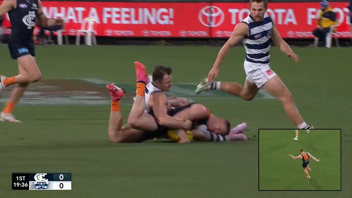 Patrick Dangerfield has received a one-game suspension for this incident involving Sam Walsh. Full Match Review findings: