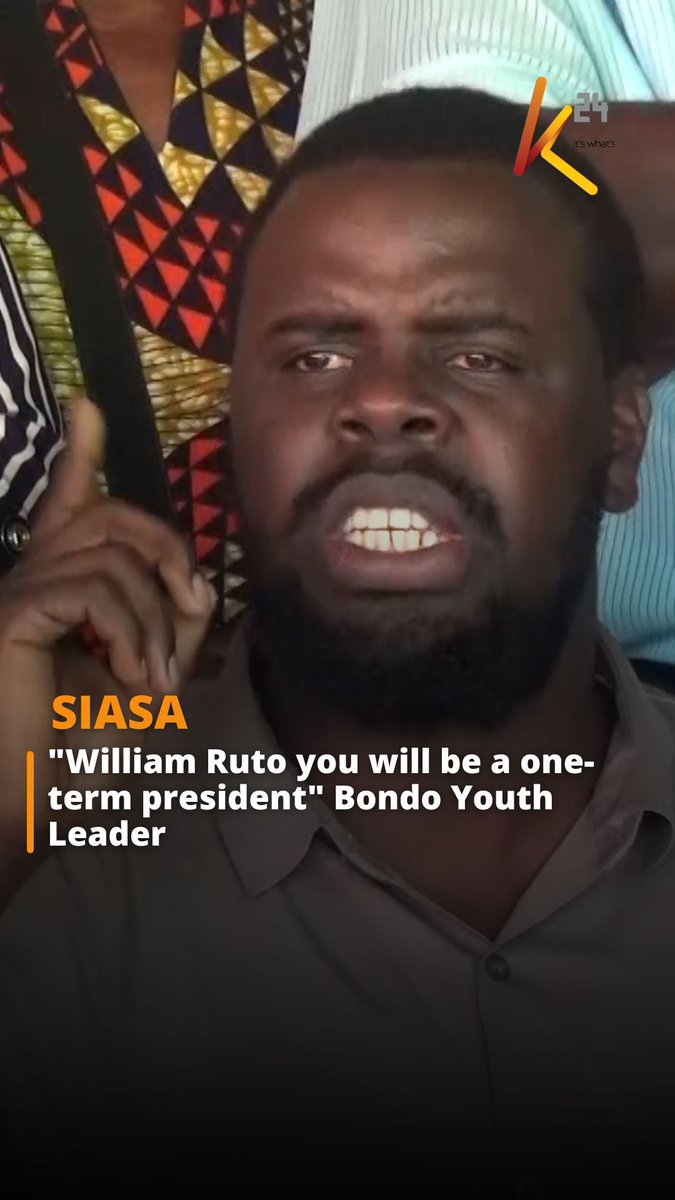 "William Ruto you will be a one-term president" Bondo Youth Leader