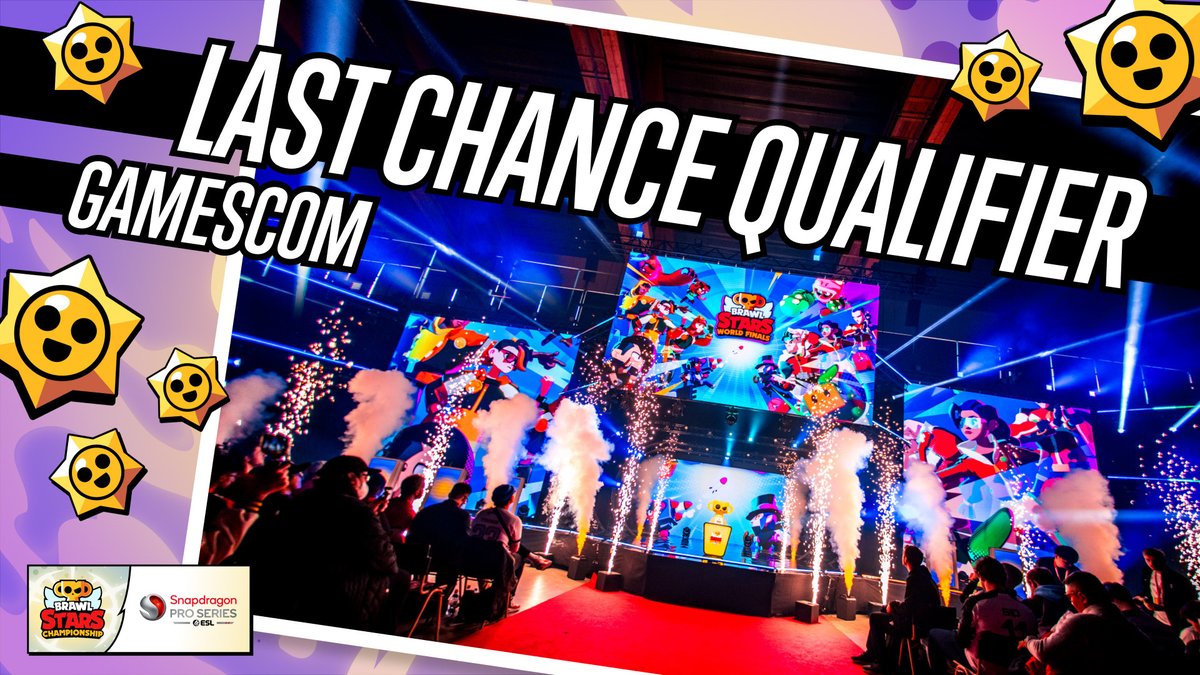 🚨 ON THIS STAGE, IT'S WORLDS OR NOTHING 🚨 BRAWL STARS CHAMPIONSHIP LAST CHANCE QUALIFIER 📆 August 24-25 📍 gamescom in Cologne, Germany 🤝 Group Stage -> Single Elim 🌐 4 Teams advance to World Finals 💰 $50,000 prize pool #BSCxSPS24