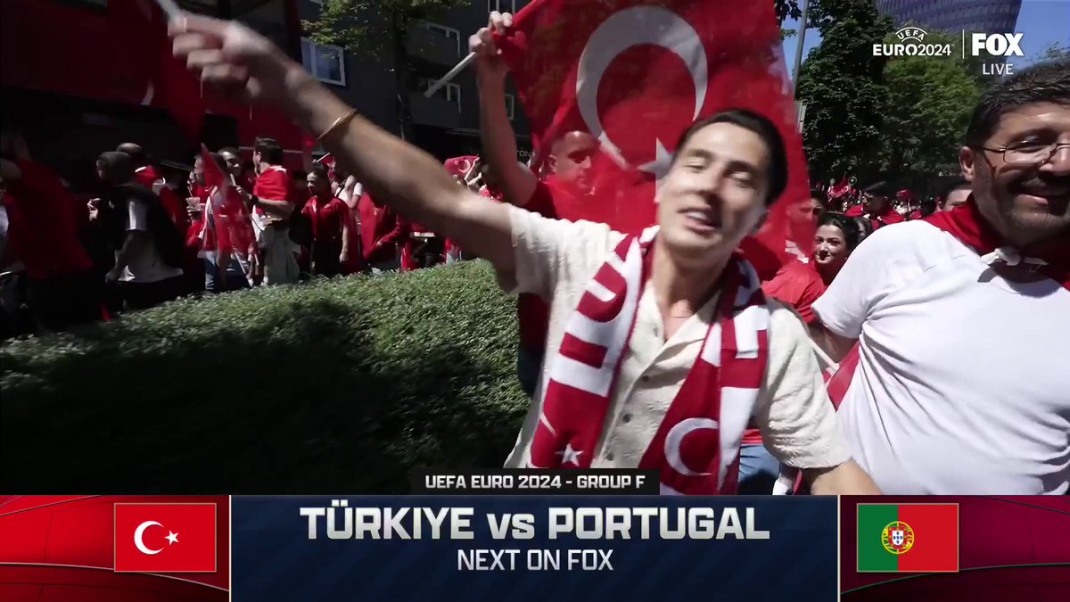 "It's just a beautiful day to be a football fan." ✨ Michael Timbs gives us a glimpse into the wild scenes throughout the Türkiye fan march 🇹🇷