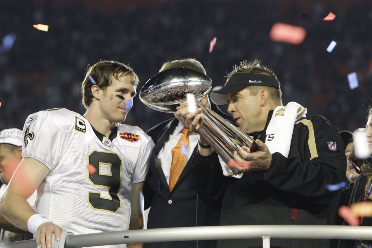 The 2009 season was one to remember for @DrewBrees 🔥 ⚜️ 4,388 passing yards ⚜️ 34 passing TDs ⚜️ New Orleans Saints first SB title ⚜️ Super Bowl XLIV MVP