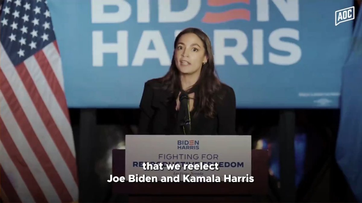 BREAKING: AOC just delivered the clearest reasons why we need to reelect President Biden and defeat Donald Trump in November. Retweet so all Americans see this.