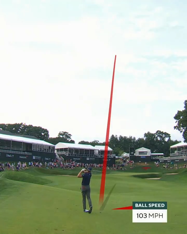Reeling it in to 4 inches 🔥 Justin Thomas finishes his day birdie-birdie TravelersChamp.