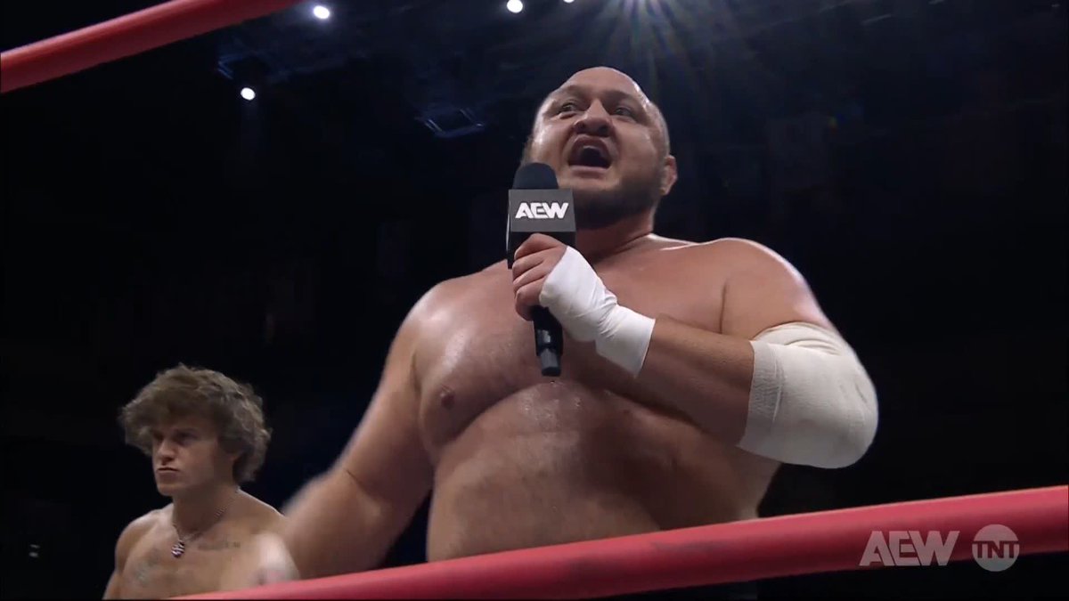 HOOK, Samoa Joe &amp; Shibata issue a challenge! Watch #AEWCollision on TNT! BiG BiLL | Chris Jericho | HOOK | Chris Jericho | 柴田勝頼 / Katsuyori Shibata