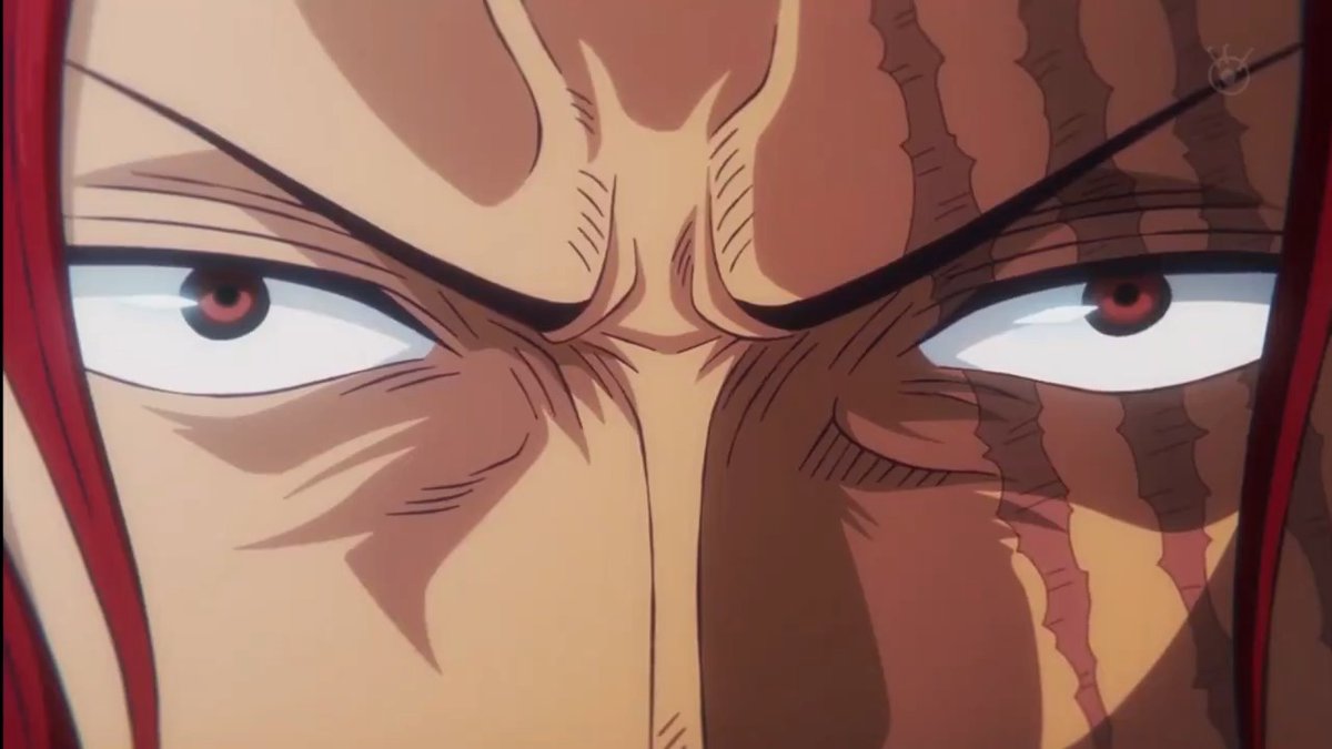 #ONEPIECE1109 Shanks: "Tell him he can either hand over his poneglyph and run... or fight me here and now!"