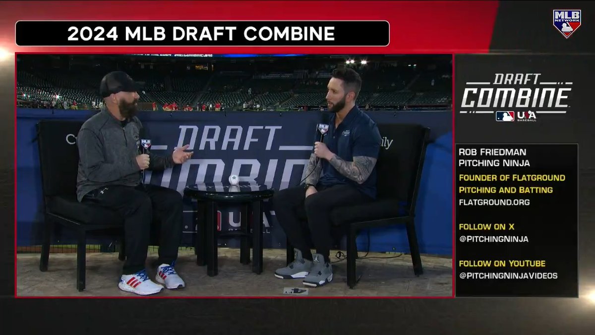 “There's a high school guy I saw, William Schmidt... if I'm a team, that's a player that's lighting up all the lights on my draft board.” Rob Friedman highlights one of his favorite prospects from this past week’s MLB Draft Combine with Jared Carrabis 💪