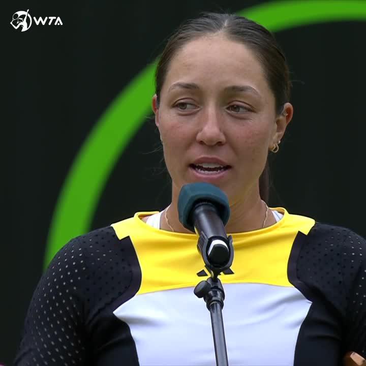 "It's great to see a women's final in Steffi Graf Stadium really packed to come watch us. "We love that. That's why we play." 🗣️ Jessie Pegula 🏆 #ecotransLadiesOpen