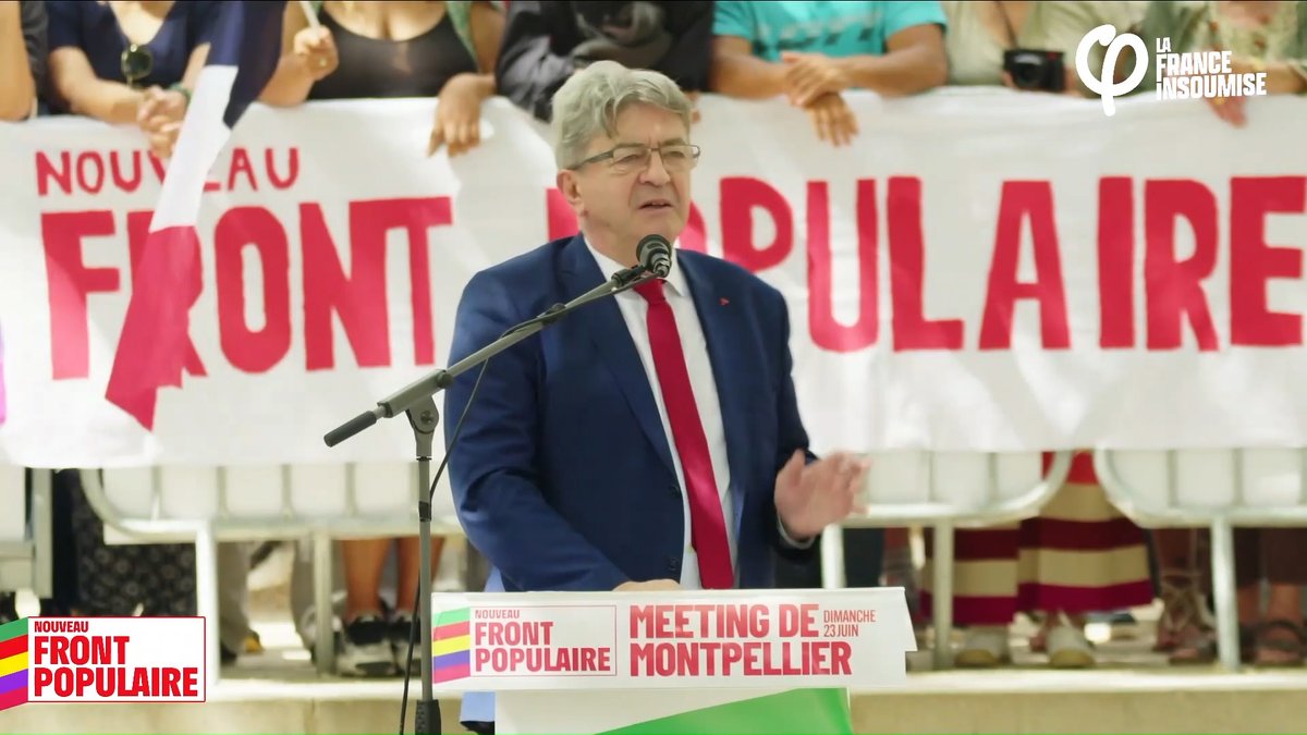 Je mets au défi quiconque de trouver dans mes déclarations autre chose qu'un manifeste humaniste. Plus de 45 candidats RN mènent des campagnes racistes sur les réseaux. Et c'est à nous qu'on demande des comptes. Faites taire les rumeurs. Tenez bon ! #MelenchonMontpellier