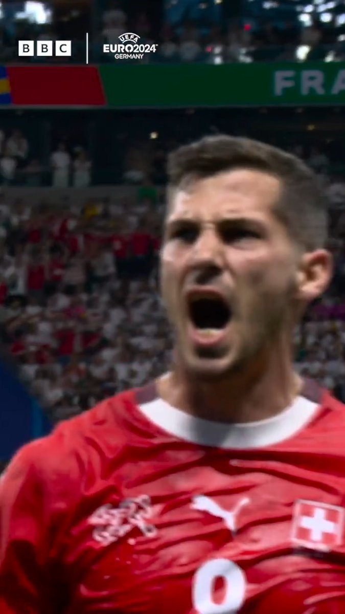 The moment Switzerland silenced Germany in Frankfurt! #BBCEuros #Euro2024 #SWIGER