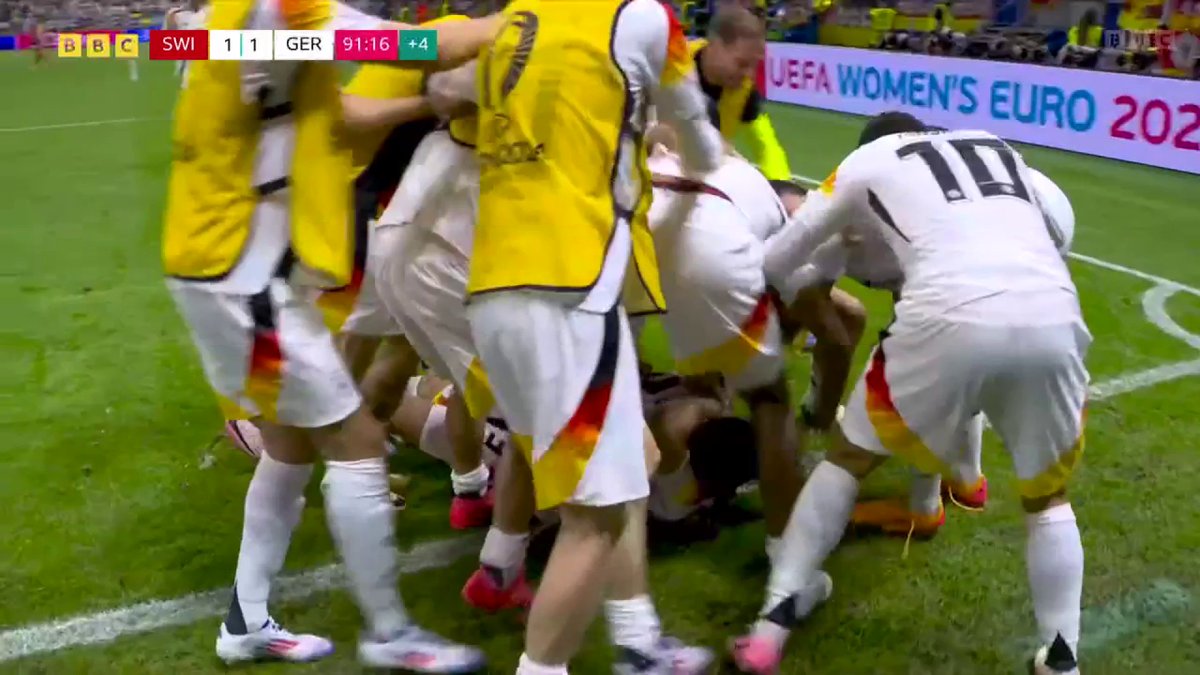 When a sub is really a SUPER-SUB! Germany have equalised! #BBCEuros #Euro2024 #SWIGER
