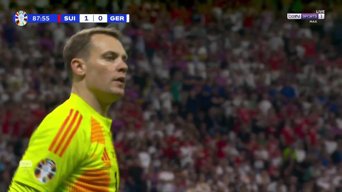 🎥 🧤 🇩🇪 🇨🇭 تصدي خرافي من مانويل نوير لهدف محقق من غرانيت تشاكا 😮‍💨 في مباراة المانيا و سويسرا