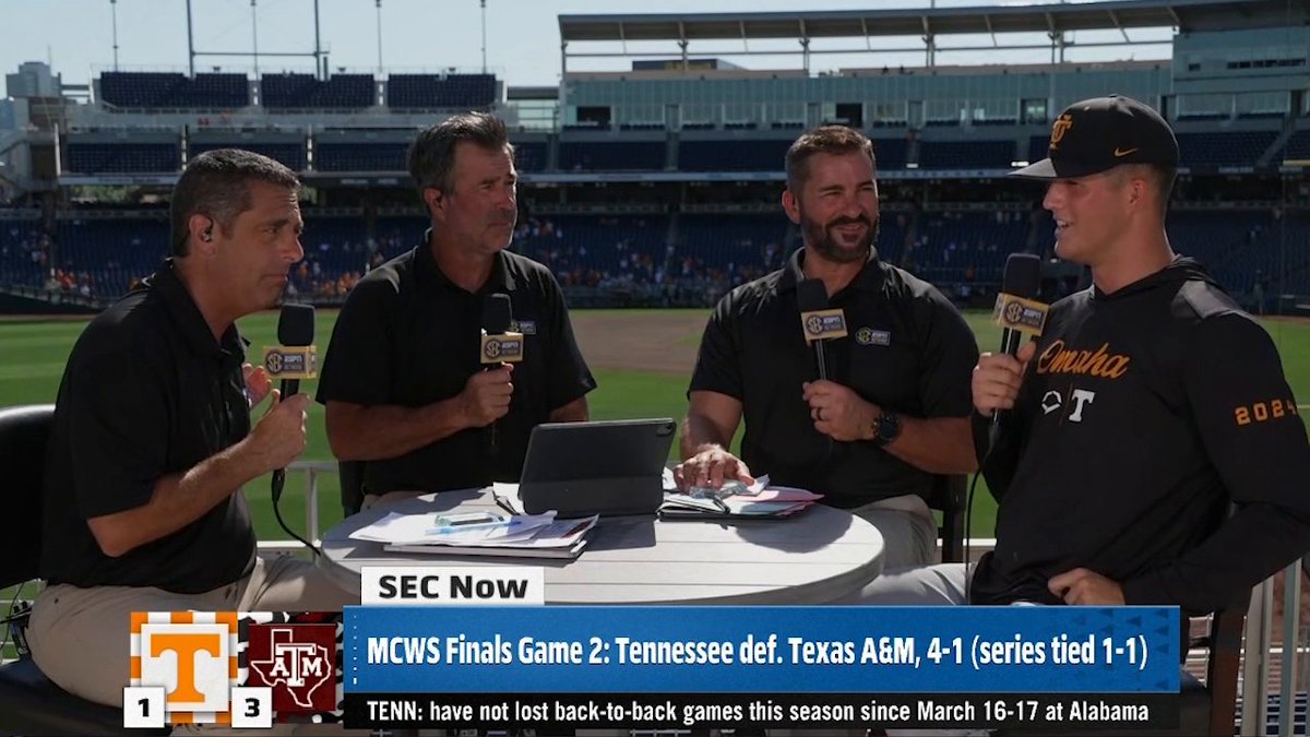 With Tennessee's season on the line, Drew Beam got the ball. The Tennessee Baseball ace joined us after Tennessee's 4-1 win in Game 2 of the #MCWS Finals.