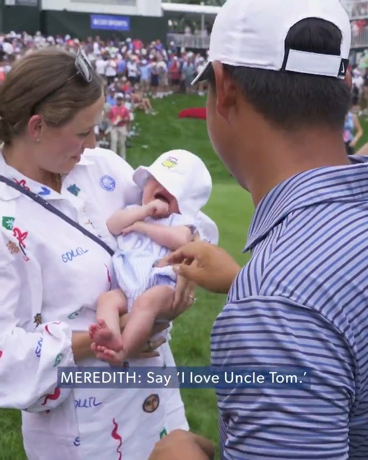 🚨“I love Uncle Tom” -Meredith Scheffler greets Tom Kim following his defeat to Scottie