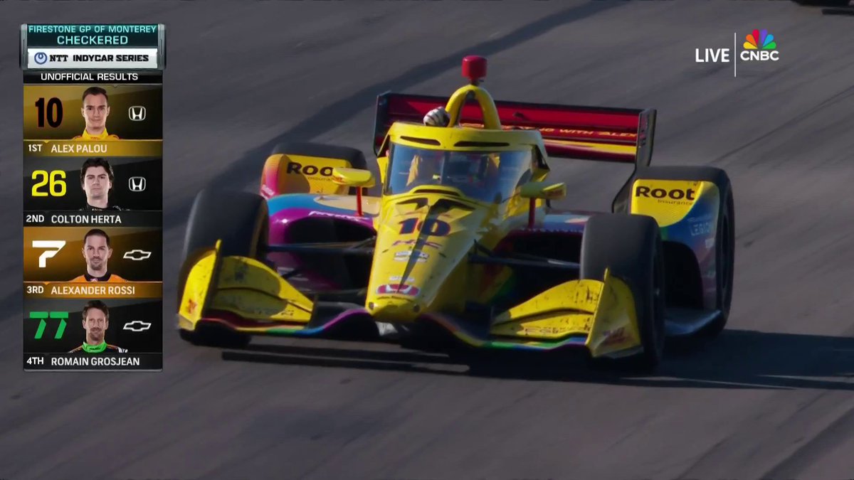 REPOST TO CONGRATULATE ALEX PALOU! He wins at Laguna Seca to take the INDYCAR championship lead.