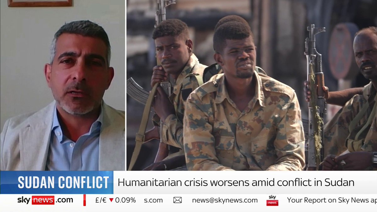 "The situation is going from bad to worse". Patrick Youssef, regional director ICRC Africa, says "there are no words" to describe the impact of the ongoing war in Sudan, with the rainy season set to worsen humanitarian relief efforts. 📺 Sky 501