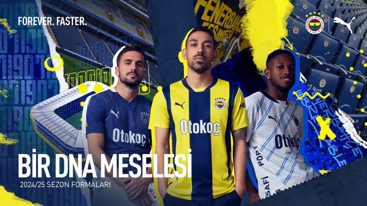 Sırtına geçirdiğin anda, buluşur mazinin tüm efsaneleri… Çünkü bu bir DNA meselesi. 🟡🔵 2024/25 Fenerbahçe İç Saha, Deplasman ve Alternatif formaları şimdi satışta.