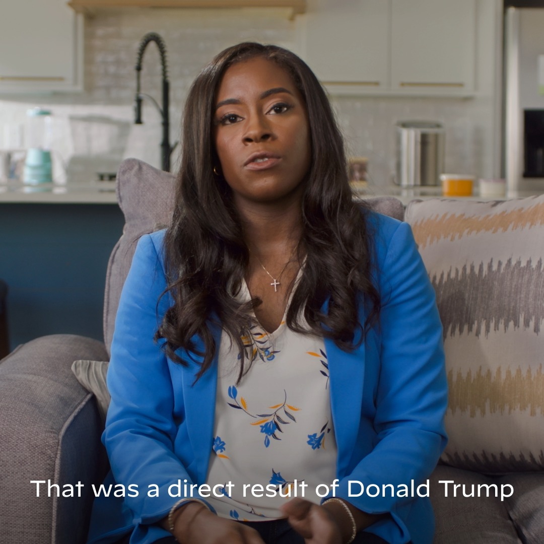 Donald Trump is the sole person responsible for this nightmare. Listen to Kaitlyn’s story in our new ad.