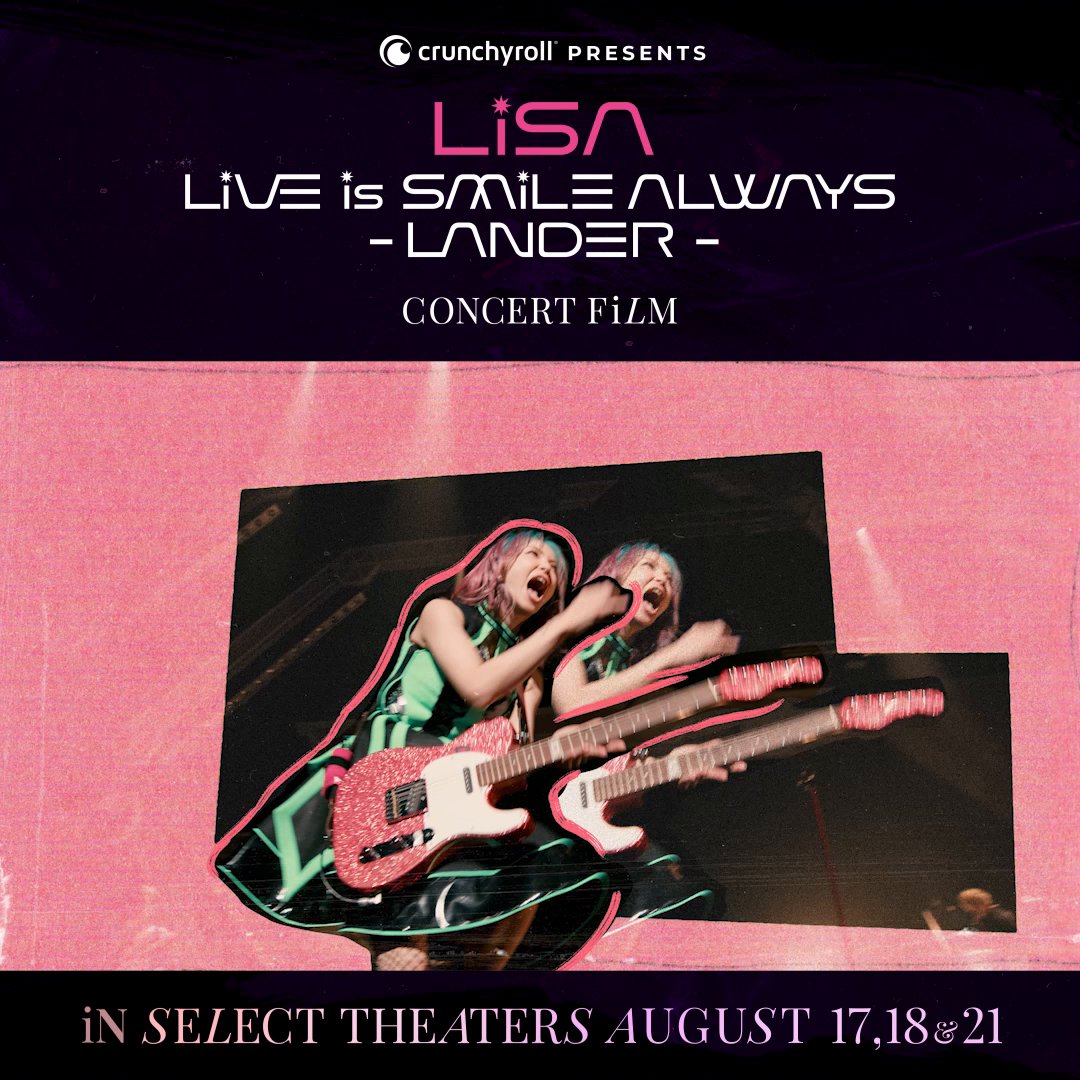It's LiSA birthday, and to celebrate Crunchyroll is excited to announce the LiSA LiVE is SMiLE ALWAYS -LANDER- concert film is coming to North American theaters! 🎶 READ: