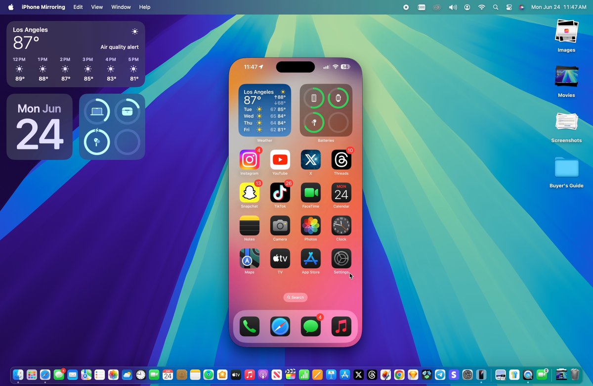 iPhone Mirroring on Mac is so cool 😮💨
