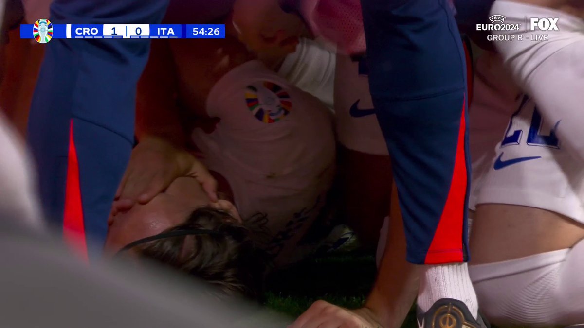 IT WAS LUKA MODRIC'S DESTINY TO SCORE IN THIS GAME. 🇭🇷 Just seconds after being denied from the penalty spot, Modric—a spry 38—gives his country an all-important lead over the defending European champions. 😅