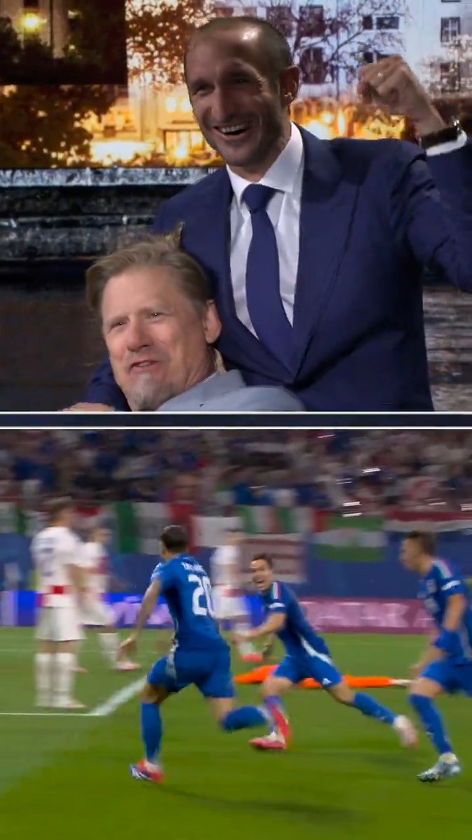 "This is a goal." 😱🎉 Giorgio Chiellini's reaction after Italy scored in the 98th minute was everything ❤️🇮🇹