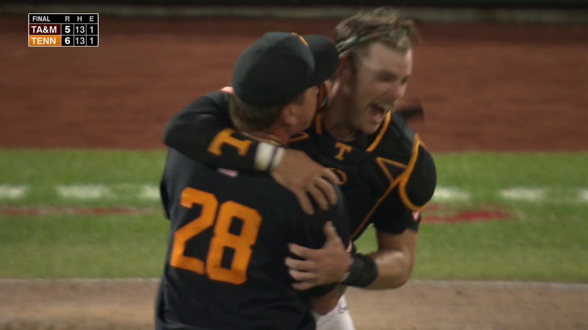 TENNESSEE HAS DONE IT! THE FIRST NATIONAL CHAMPIONSHIP IN @VOL_BASEBALL HISTORY ๐