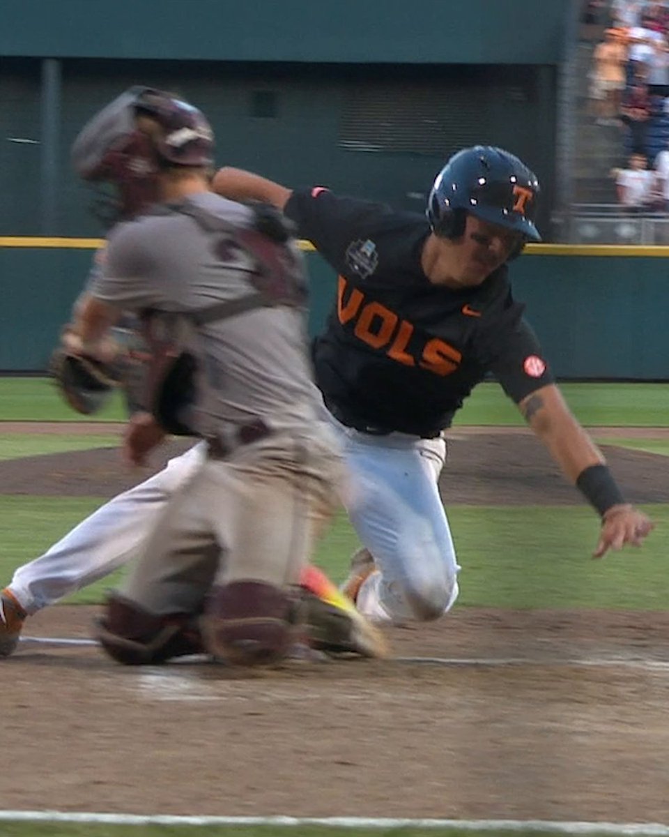This ended up being the winning run in the College World Series. What a slide