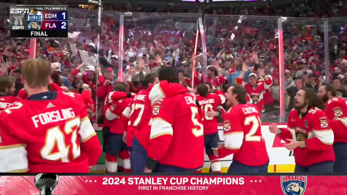 THE MOMENT THE FLORIDA PANTHERS BECAME STANLEY CUP CHAMPIONS‼️🏆
