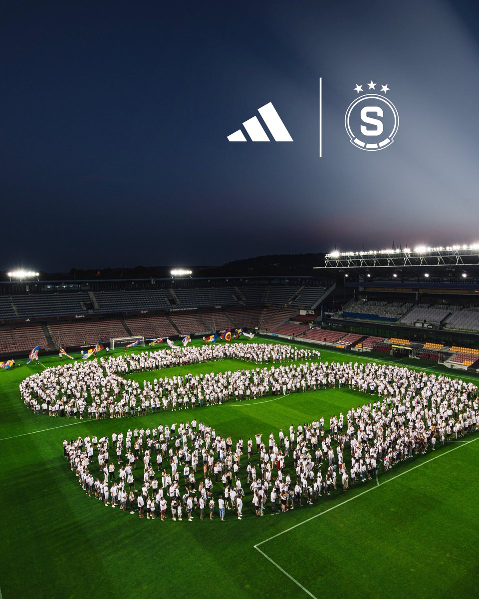 💫 NEJVĚTŠÍ „S“ | 2113 sparťanů a sparťanek společně v tom největším eSku ♥️ Tam, kde je letenská tráva, ale i na novém domácím dresu od adidas Football 🤝 #acsparta