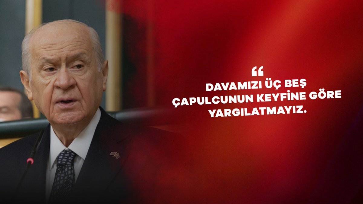 Davamızı üç beş çapulcunun keyfine göre yargılatmayız.