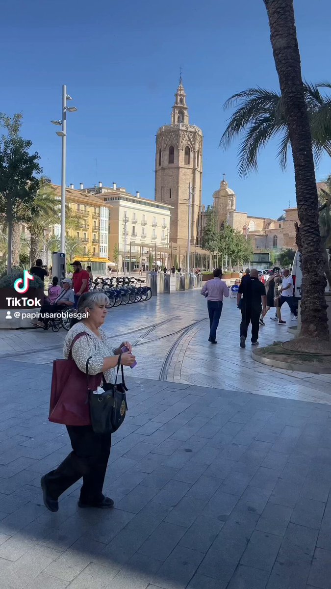 En ple centre de València, a la plaça de la Reina, dimarts de matí: el caos de cotxes aparcats en zona peatonal, es horrible.