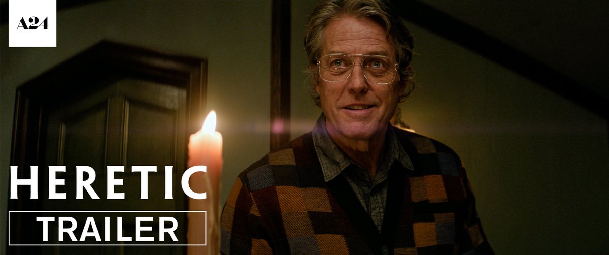 Test your faith. Watch the new trailer for HERETIC, a spine-chilling psychological horror from Scott Beck & Bryan Woods starring Hugh Grant, Sophie Thatcher and Chloe East. In theaters this fall.