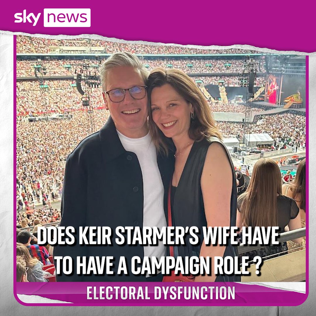 New Electoral Dysfunction out now 👇 Sir Keir Starmer's wife Victoria has been absent from the Labour campaign. Ayesha Hazarika Beth Rigby Ruth Davidson discuss if Labour forms the next government, does a PM's partner need to have a role?