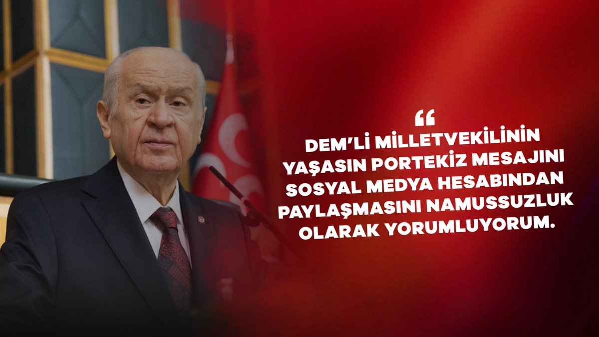 Portekiz müsabakasından sonra TBMM’de görev alan eski ve sabıkalı DEM’li milletvekilinin yaşasın Portekiz mesajını sosyal medya hesabından paylaşmasını tam bir namussuzluk olarak yorumluyorum.