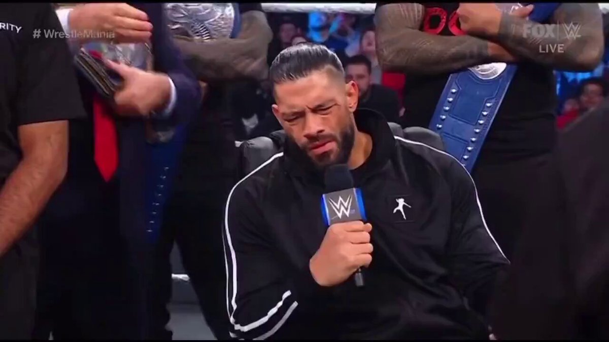 Roman Reigns did this promo like his life depended on it. You can tell Brock Lesnar was very proud of him 🥹