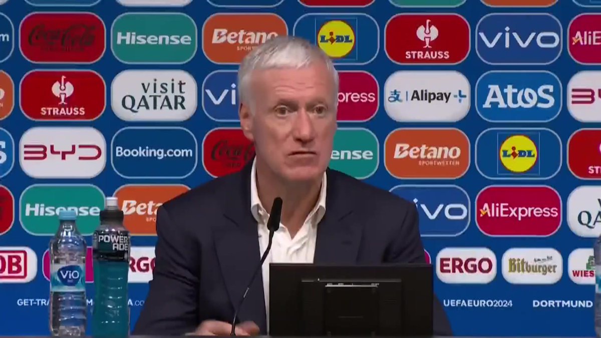 💬 Didier Deschamps, après le match nul face à la Pologne : « Je ne suis pas déçu, pas du tout. On a fait ce qu'il fallait » #FRAPOL